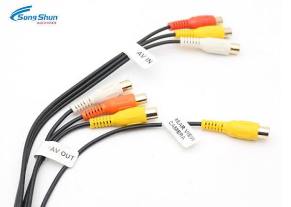 Home Appliance Auto Car Audio Extension Cable , 10 Inch 250mm RCA Audio Wiring Harness