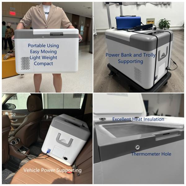 25L емкость Солнечная портативная медицинская лаборатория Аптека Банка крови холодильник