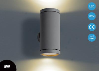 LED Wall Lights 6 Watt Outdoor Shine Aluminum Material with black white and silver color