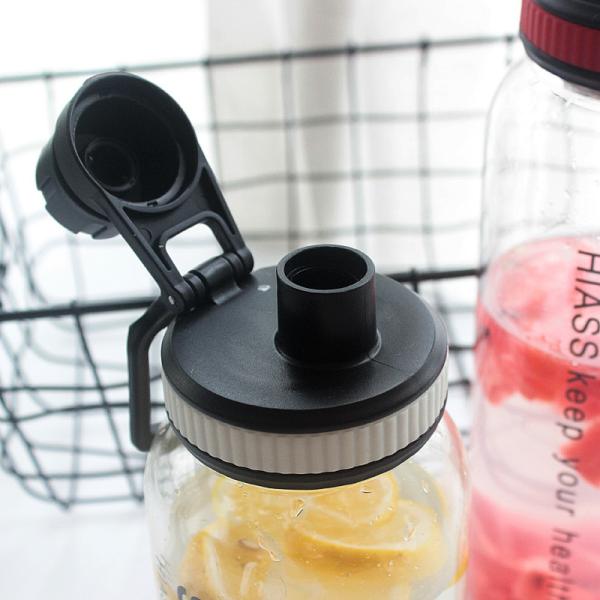 20oz Glass Beverage Bottles Bulk High Borosilicate Glass Water Bottle With Plastic Straw