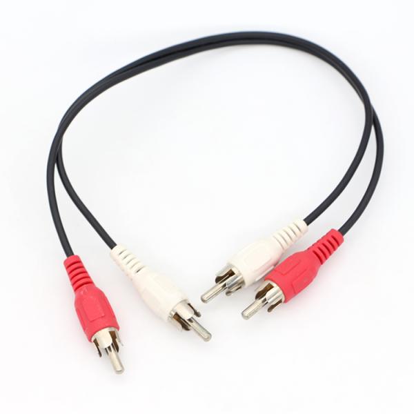 High End Audio Video TV Y Splitter 2 RCA Male to 2 RCA Male Audio Video Cable
