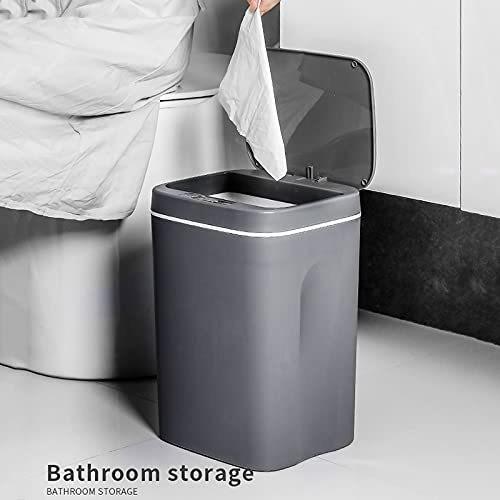 14L Slim Smart Sensor Trash Can Electric Automatic Stainless Steel Garbage Bin Office Kitchen Home Rubbish Dustbin