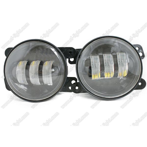 Black Silver 30w LED headlight , 12 - 30 V 1800LM 4 Inch Round LED Headlight