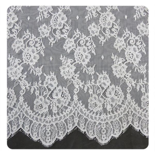 Edged Floral Chantilly Scalloped Lace , BV / ITS Bridal Dress 150 x 300 cm