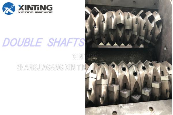 PP Woven Bag Single Shaft Shredder , Plastic Film Shredder PLC Control System