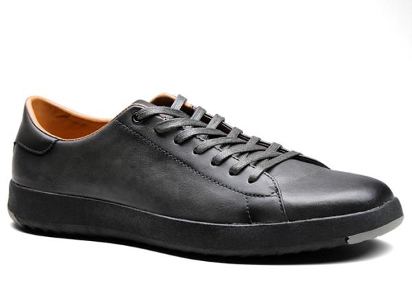 Os homens cinzentos atam acima as sapatilhas de couro 36 ~ 48 Handcrafted as sapatas de couro para o passeio da juventude
