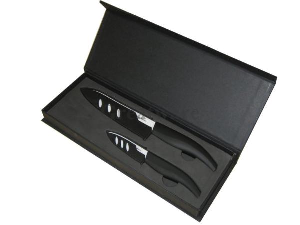 Ceramic Knife Set - 2pcs Kitchen Knives & 2pcs Blade Sheaths in Gift Box
