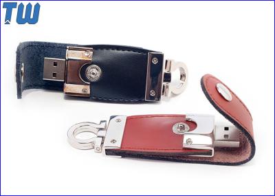 Full Leather Cover USB Flash Memory Logo Printing with Buckle