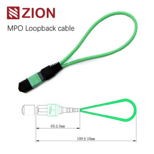 Módulo/cabo de loopback de fibra óptica monomodo MPO de 24 fibras