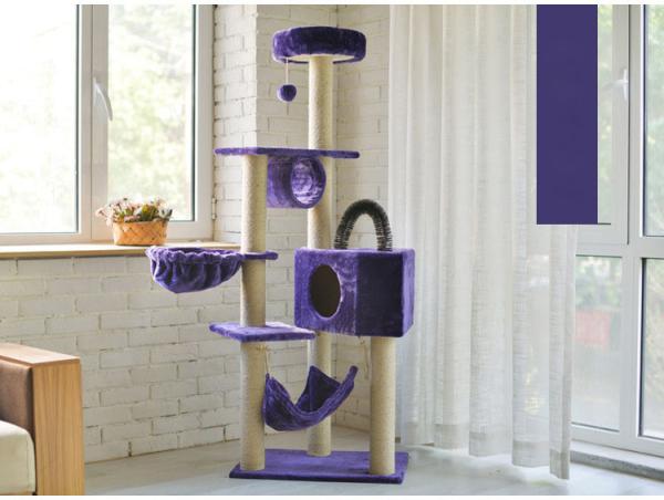 7cm / 8cm Wood Cat Tree Tower Fleece Cloth For Large Cats
