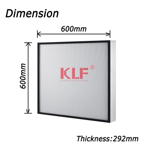 High Efficiency HEPA Air Filter with H13 Glassfiber for FFU and Clean Rooms - Large Filtration Area and High Filtration Efficiency