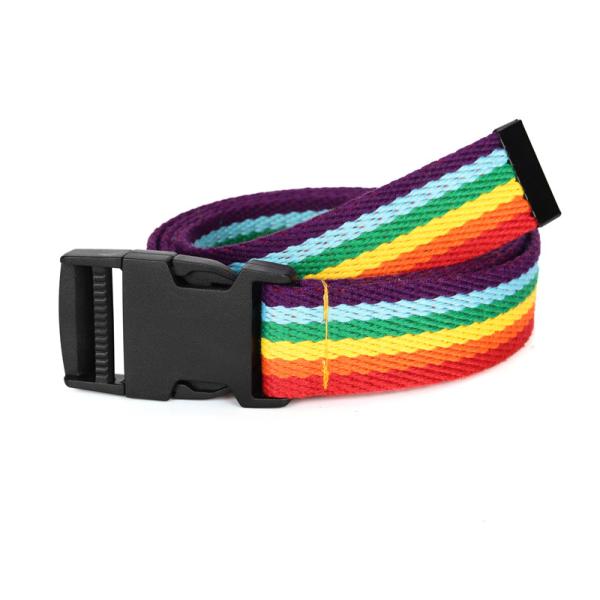 Correa de nylon del deber de la correa los 3cm de la tela elástica del estiramiento del arco iris