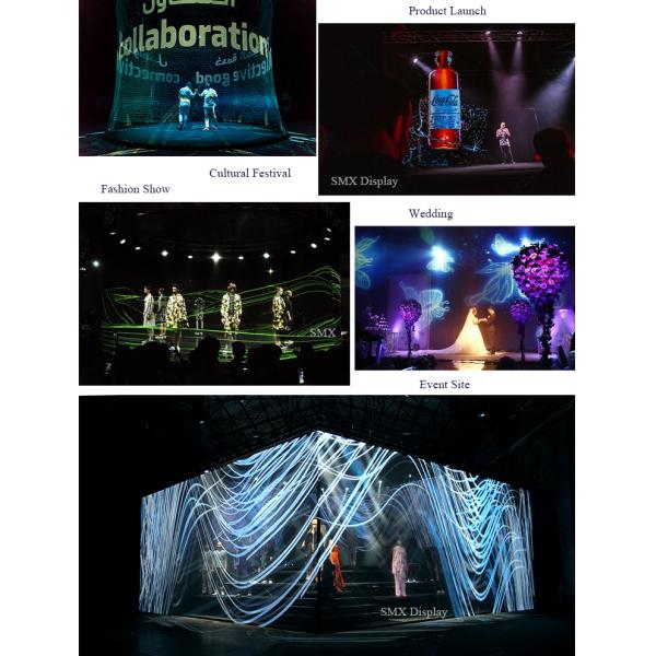 Фронт/задний голографический экран проекции сетки 3D для этапа/выставочных залов