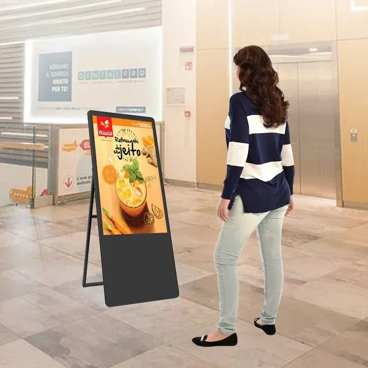 Touch Screen 2K 4K Display Floor Standing Network Digital Signage Display Kiosk All In One Indoor Advertising Lcd Display