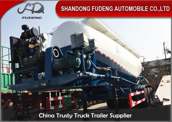 50cbm Bulk Cement Tank Semi Trailer , Silo Bulker Cement Tank Trailer