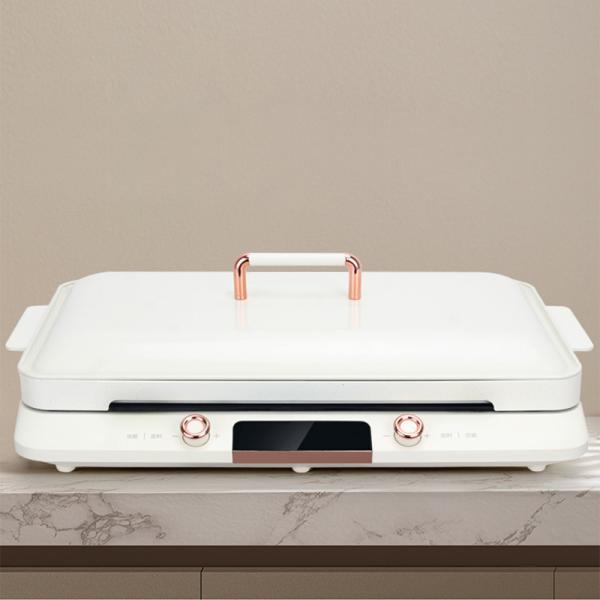 Household 2000W Electric Induction Cooker with Touch Buttons and Ceramic Glass Plate