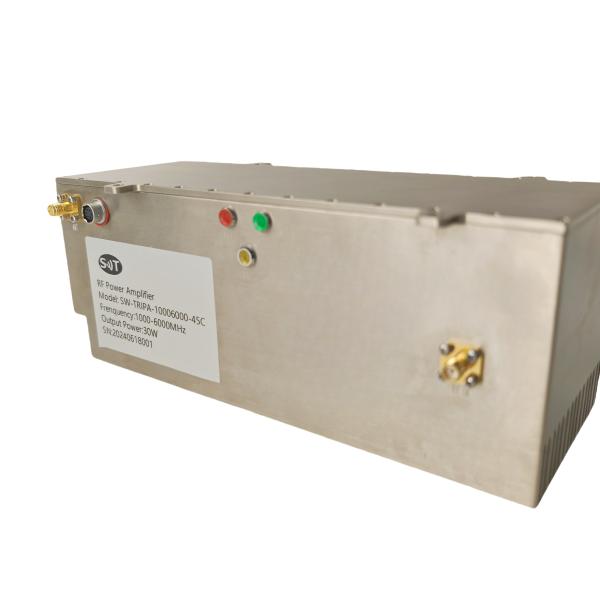 Amplificador de potência RF de alta eficiência 1-6GHz Tri-Band 30W de alta fiabilidade e estabilidade para sistemas de radar