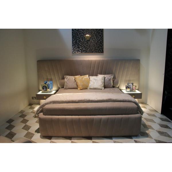 Современная современная мебель спальни устанавливает кровать ткани внутренней рамки твердой древесины штейновую