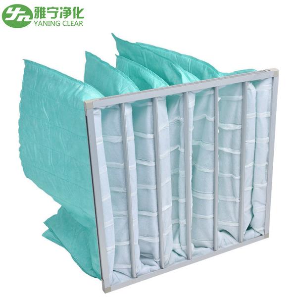 White 6 Bags F9 Bag Filter Non Woven Fabric Material For Painting Industry