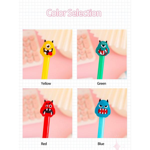 Divertida y linda pluma de firma de Halloween de 0,5 mm de tinta negra regalo de monstruo