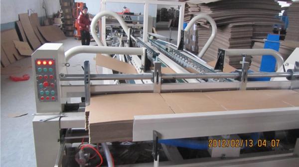 3 Layer Corrugated Carton Machinery , Automatic Folder Gluer Machine 380v 50HZ