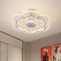 Un simple ventilateur de plafond moderne pour le salon, un chandelier pour la chambre.