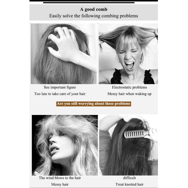 Streamlined Handle Scalp Massage Comb Customized Color ABS Airbag Comb