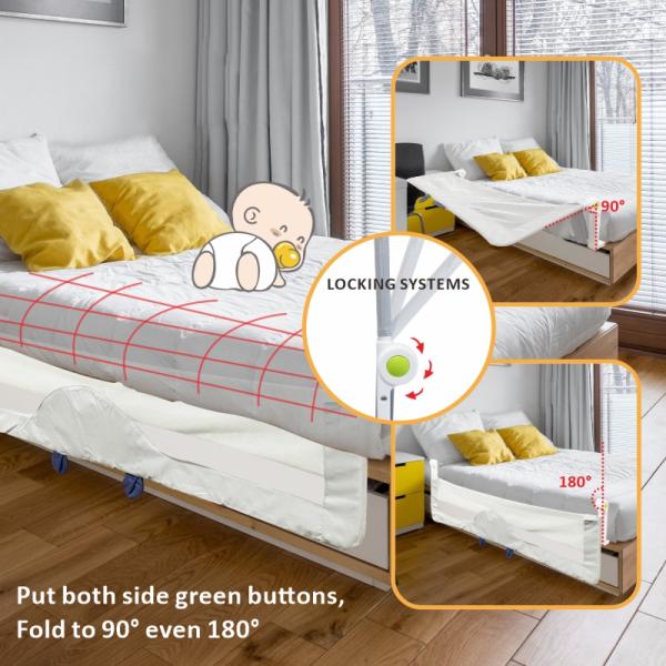 Folding Multipurpose Cot Bed Side Protector Portable Eco Friendly