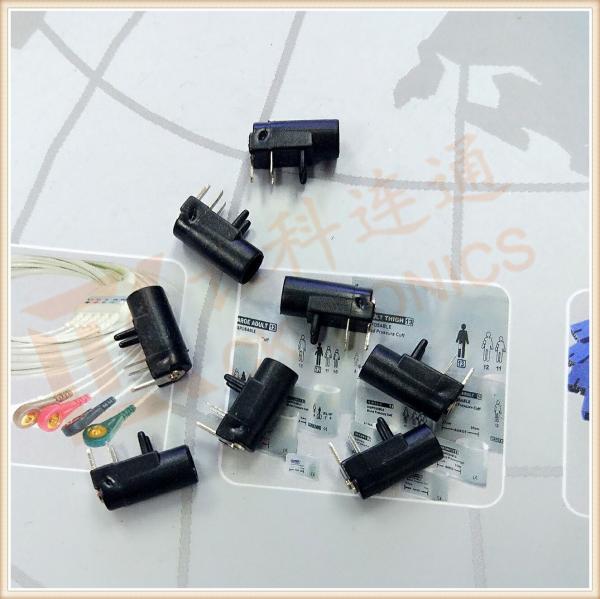 Tens Unit Cables Connector Black Electrode Lead Wires Medical Materials
