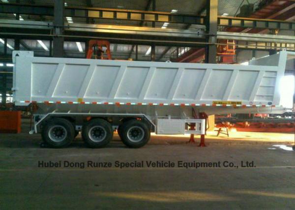 HYVA hydraulic Cylinder typer dump tipper tri-axle 50ton  3-Axles Rear Tipper Semi Trailer 29 - 35 Ton