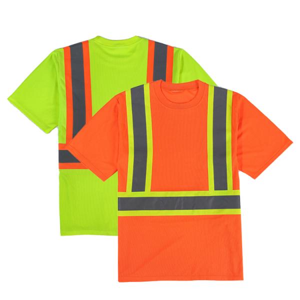 Отражательные Breathable высокие рубашки видимости работают короткие рукави быстро сушат Microfiber вспотели вещество-поглотитель