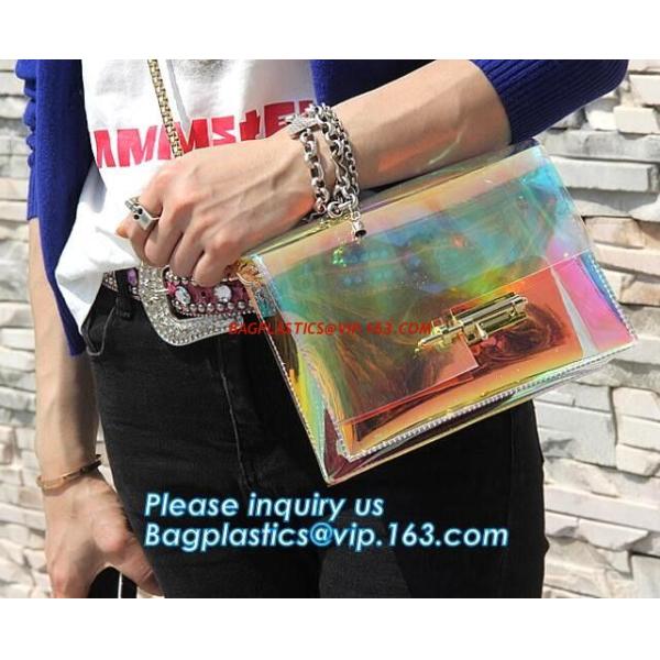 Beach Clear PVC Shoulder Bag DIY Transparent Clutch Tote Bag, candy jelly bag transparent clear pvc handbag shoulder cro