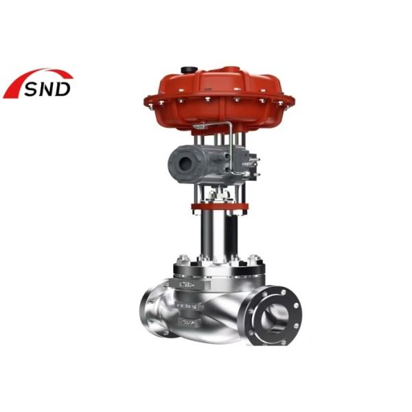 Válvula de control neumática OEM con bridas de acero inoxidable para control de flujo