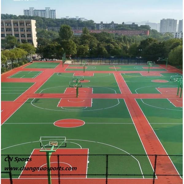 Silicon PU Basketball Flooring Non Toxic Anti Slide Environmental Friendly