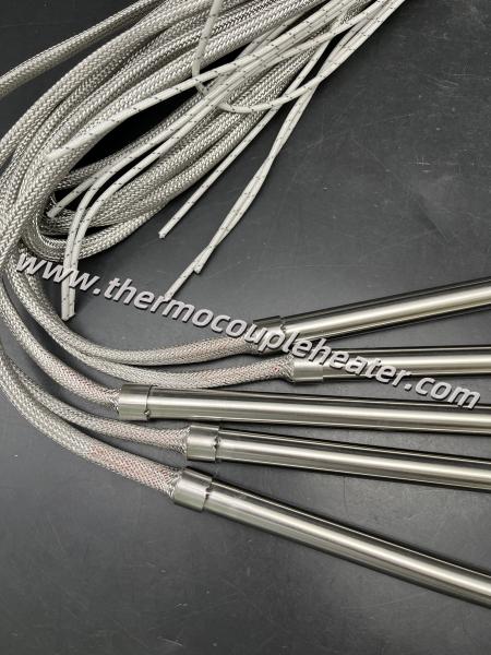 Anti-Vibration Cartridge Heater Stainless Steel Braided Lead Protection