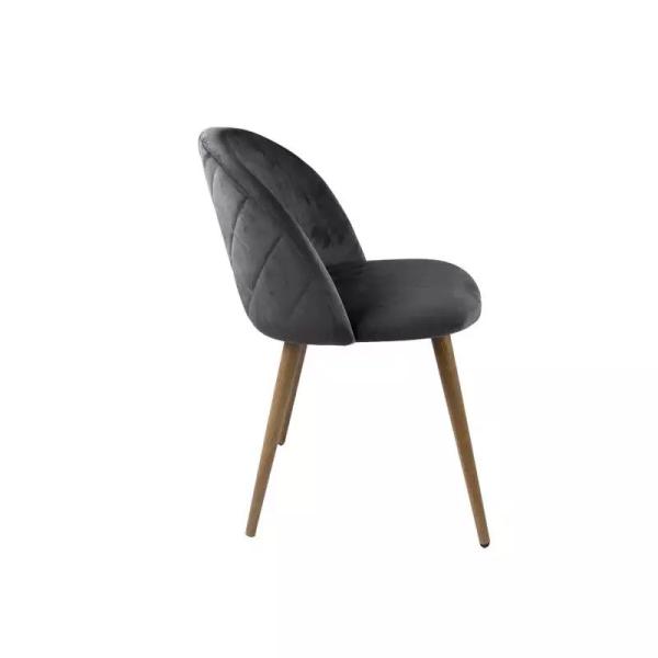 Minimalist Fabric Grey Dining Chairs 47*48*78*45cm Light Grey Velvet Dining Chairs