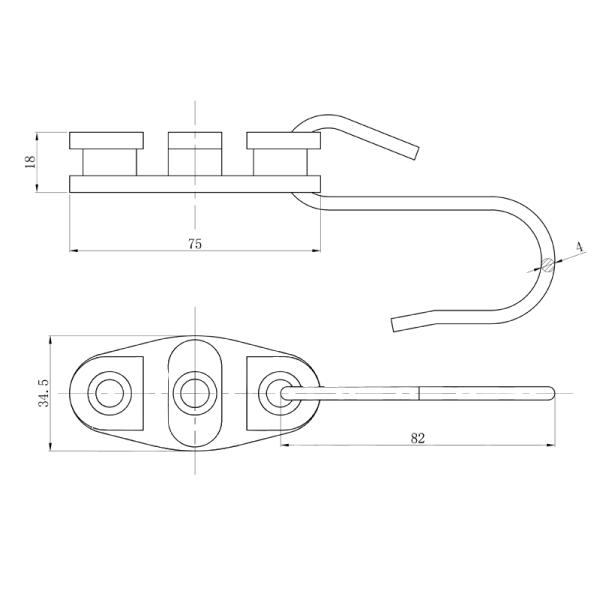 FTTH Drop Cable Tension Clamp With S Galvanize Steel Hook Cable Installation Kits