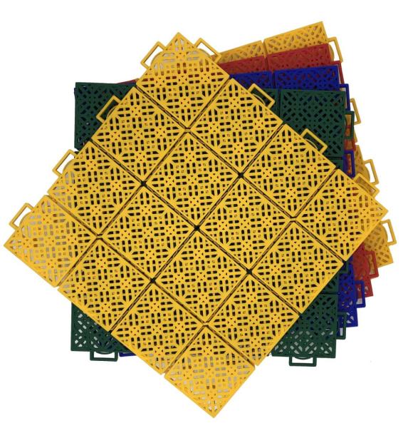 Red Polypropylene Sports Floor Tiles for Indoor / Outdoor Courts