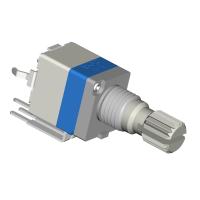 Potentiomètre rotatoire scellé par axe en métal avec l'unité simple RV9312NS de commutateur