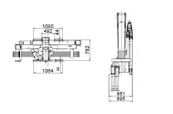 Durable XCMG Knuckle Boom Truck Mounted Crane , Cargo Crane Truck
