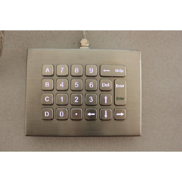 Military Level 22 Keys Numeric Key Pad IP68 Dynamic Metal Keypad