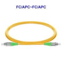 Núcleo amarelo do cabo de remendo da trança FC APC FC APC da fibra ótica único