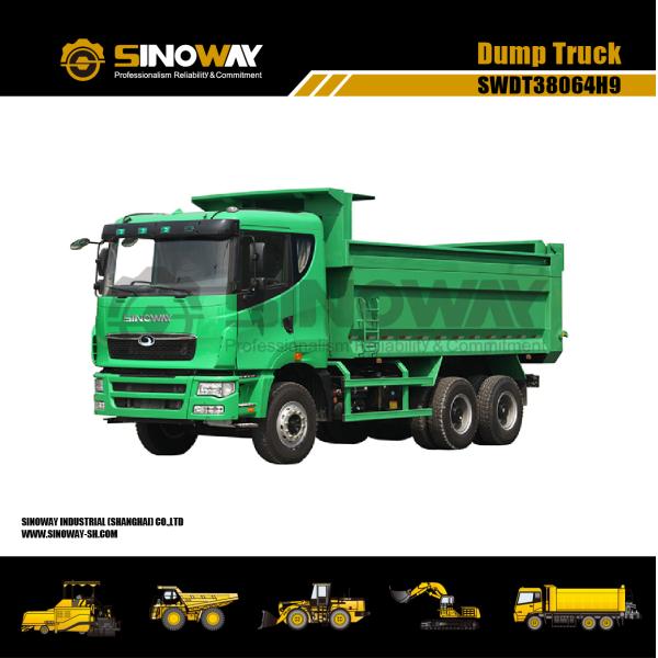 SWDT38064H9  Heavy Dump Truck  ZF Transmission System 6x4 279KW Rated Power