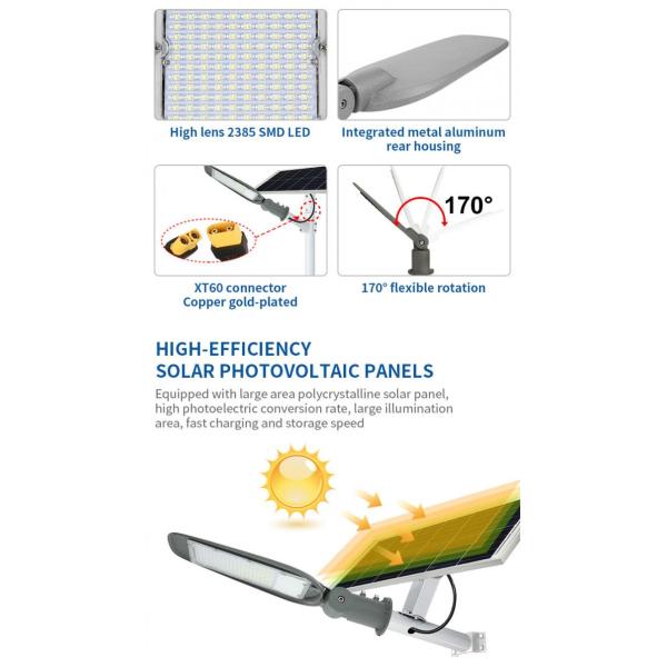 Все в двух светодиодные солнечные уличные фонари 300W 500W 1000W умная наружная система