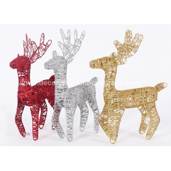 Рождество металла смолы орнаментирует неубедительных оленей утюжит животные Figurines 15*25cm