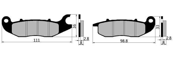 30000 - 5000km Ebc Rear Brake Pads , Honda Shine Motorcraft Brake Pads 