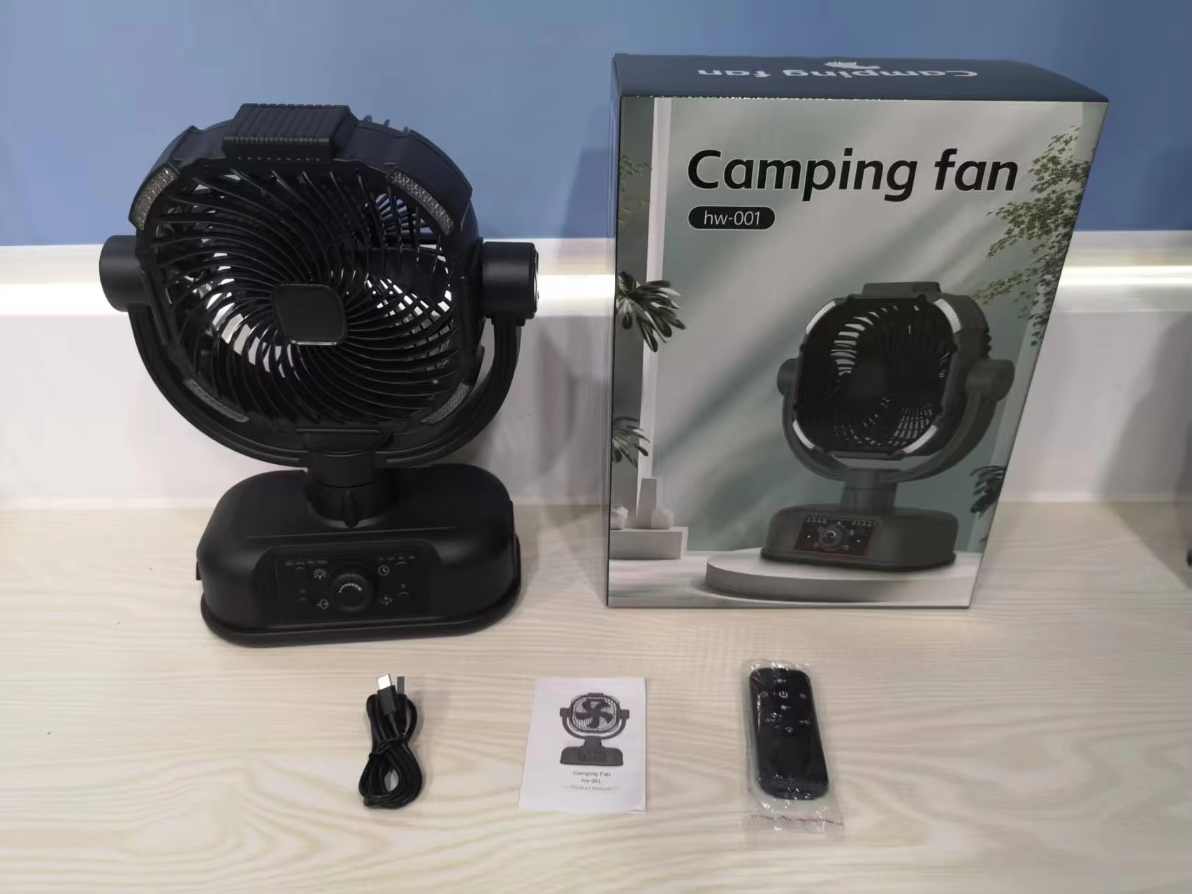 Factory OEM ODM Custom Design 16000mah Battery Power Bank Lightweight Portable Camping Fan for Outdoor Household Gift