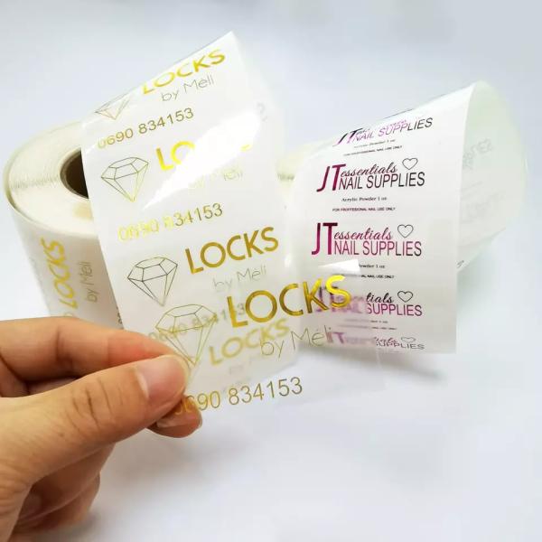 Aluminium Gold Foil Self Adhesive Sticker Perfume Sticker Label Foil Stamped