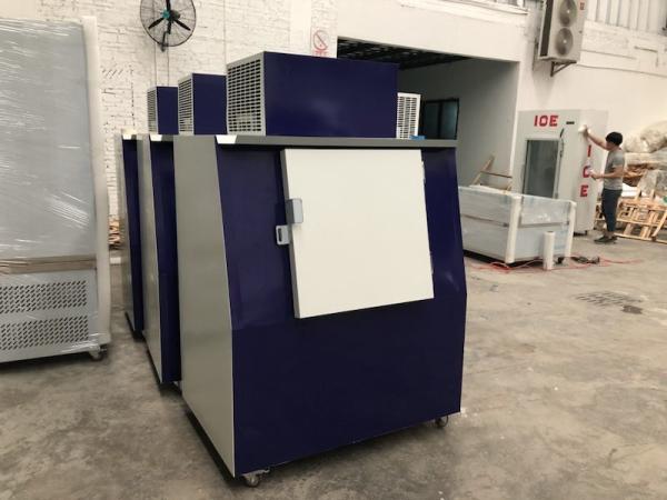 Commercial Outdoor Bagged Ice Storage Freezer, Fan Cooling Ice Cube Freezer