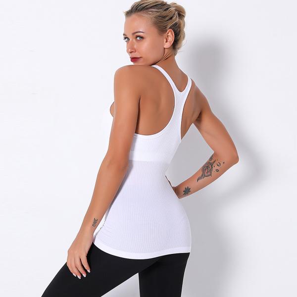 Long vest yoga clothes, running fitness clothes, seamless, sexy lines